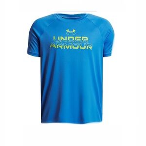Under Armour UA Tech Split Wordmark youth YL. Large 14/16 looose fit tee